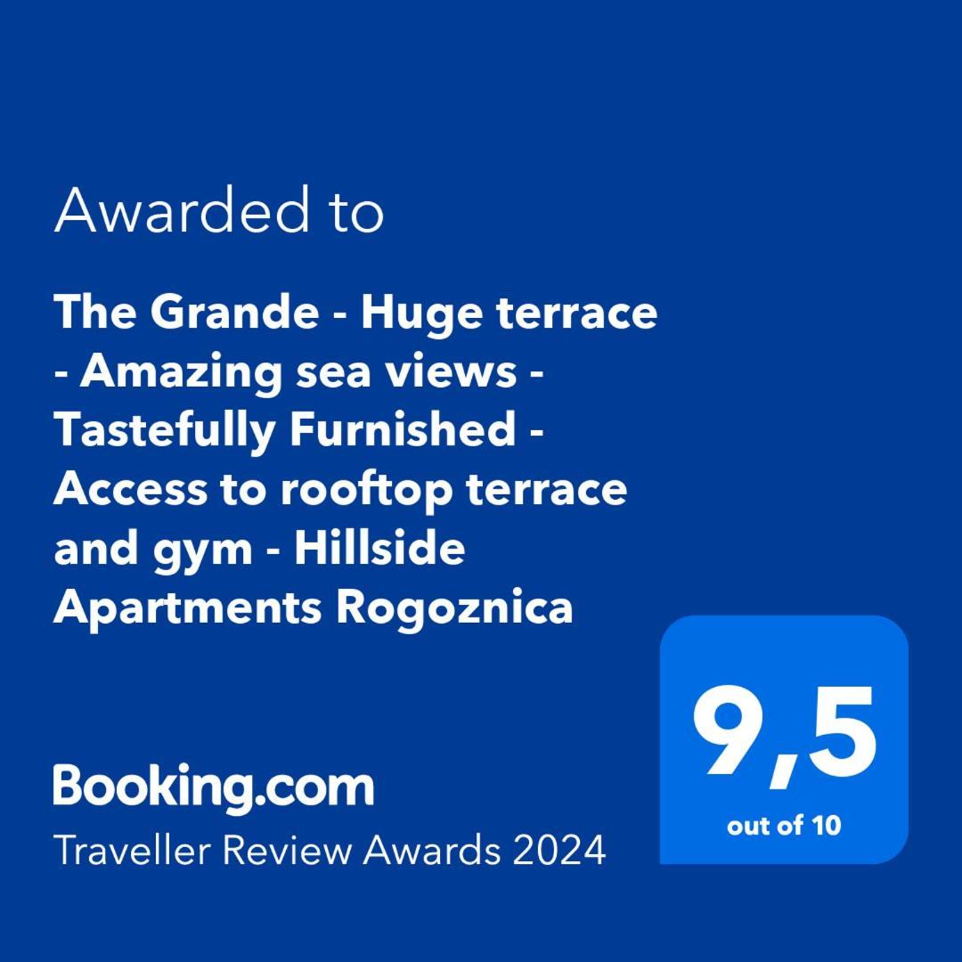 The Grande - Huge Terrace - Amazing Sea Views - Tastefully Furnished - Access To Rooftop Terrace And Gym - Hillside Apartments Rogoznica Rogoznica  Kültér fotó